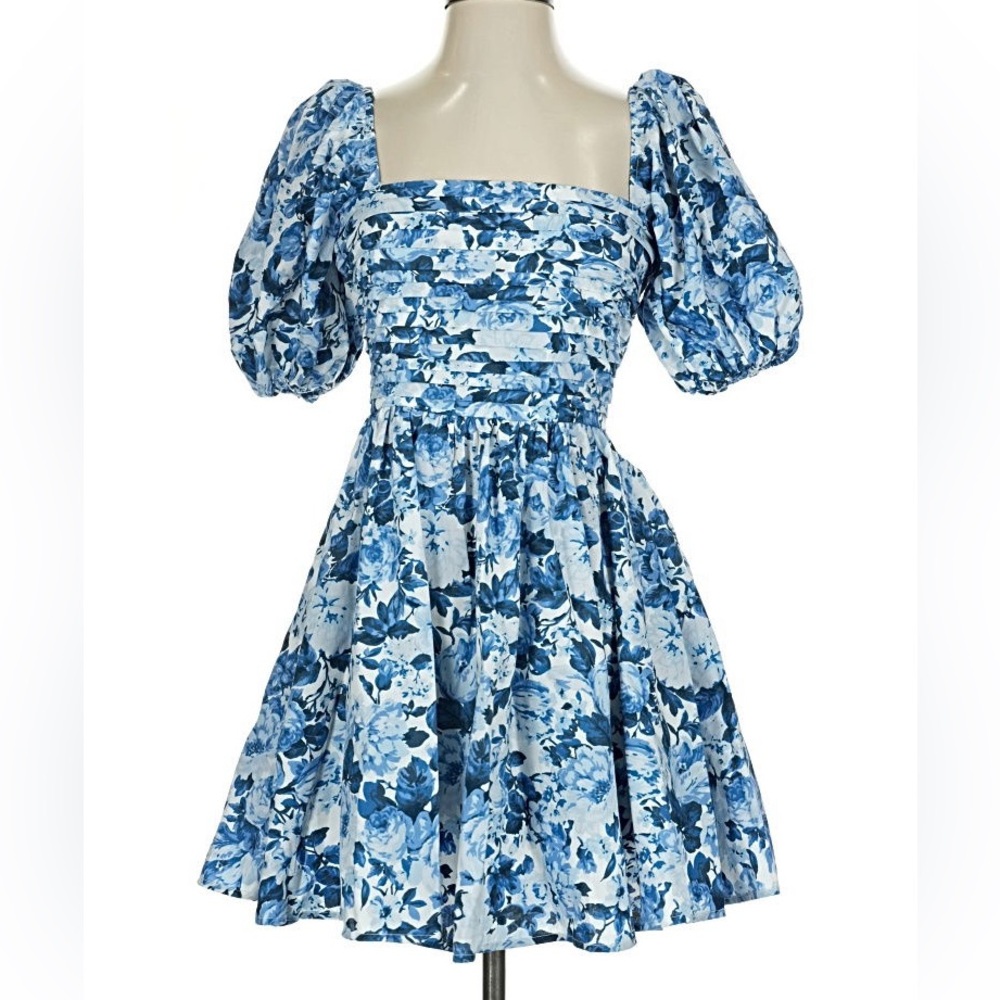 Abercrombie Waisted Emerson Mini Dress | Blue Floral